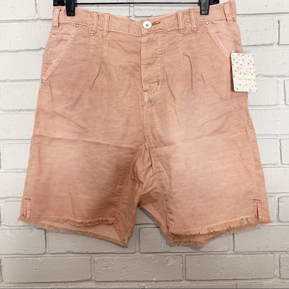 Free People Women’s Utility Braided Rose Shorts - Picture 2 of 16